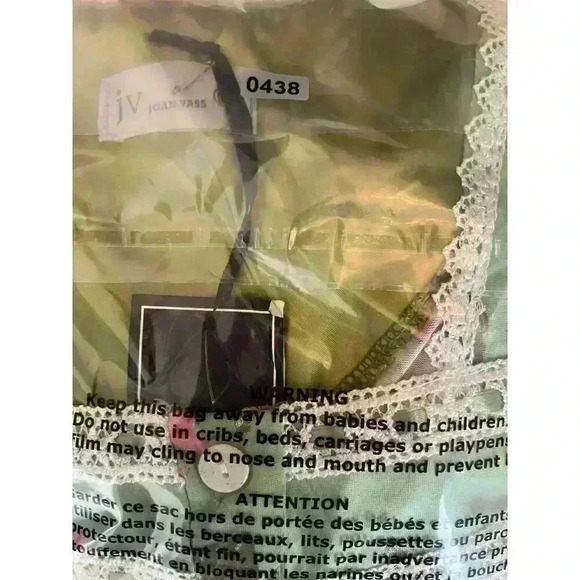 Joan Vass NWT Nightgown Green Pink Floral Buttons Pockets Long Lace M MSRP $58 - Picture 14 of 14